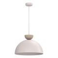 Lustre suspenso por cabo NEVIS 1xE27/15W/230V Ø 38 cm, cor creme
