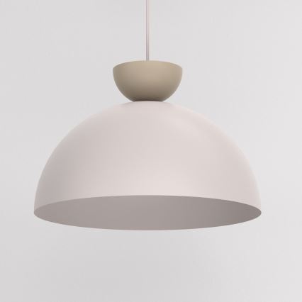 Lustre suspenso por cabo NEVIS 1xE27/15W/230V Ø 38 cm, cor creme