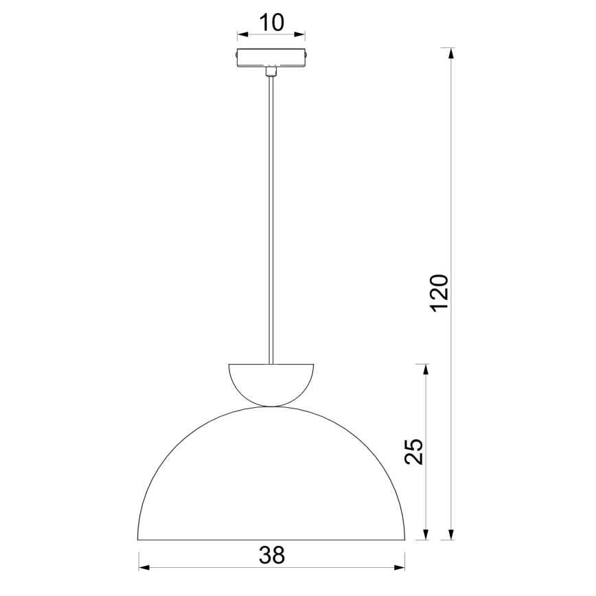 Lustre suspenso por cabo NEVIS 1xE27/15W/230V Ø 38 cm, cor creme