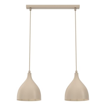 Lustre suspenso por cabo NOAK CLASSIC 2xE27/15W/230V bege