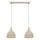 Lustre suspenso por cabo NOAK CLASSIC 2xE27/15W/230V bege