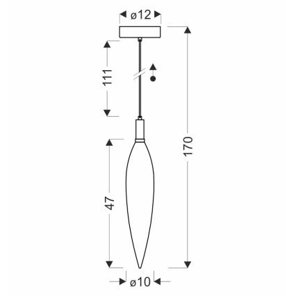 Lustre suspenso por cabo NORDIC 1xG9/5W/230V preto cromado