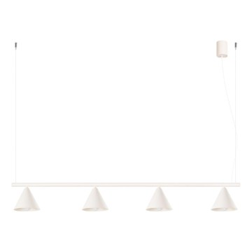 Lustre suspenso por cabo NOX 4xE14/10W/230V creme