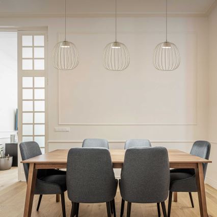 Lustre suspenso por cabo OVELLA 1xGX53/10W/230V Ø 25 cm creme