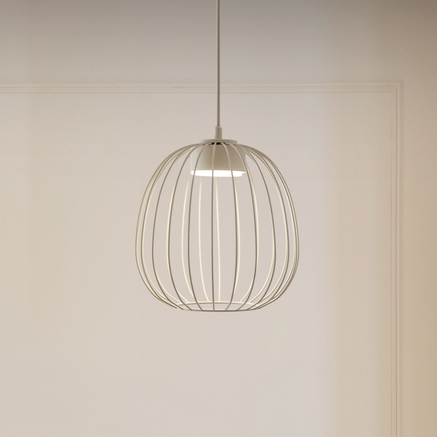 Lustre suspenso por cabo OVELLA 1xGX53/10W/230V Ø 25 cm creme