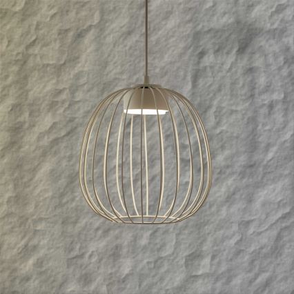 Lustre suspenso por cabo OVELLA 1xGX53/10W/230V Ø 25 cm creme