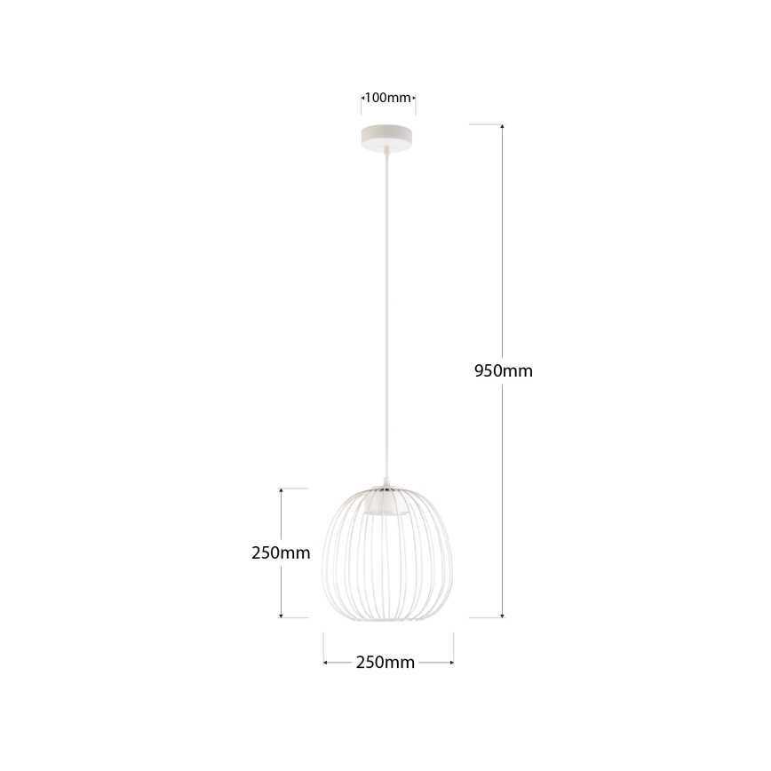 Lustre suspenso por cabo OVELLA 1xGX53/10W/230V Ø 25 cm creme
