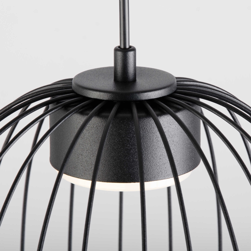 Lustre suspenso por cabo OVELLA 1xGX53/10W/230V Ø 25 cm preto