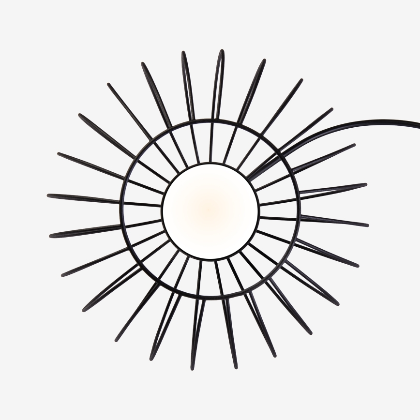 Lustre suspenso por cabo OVELLA 1xGX53/10W/230V Ø 25 cm preto