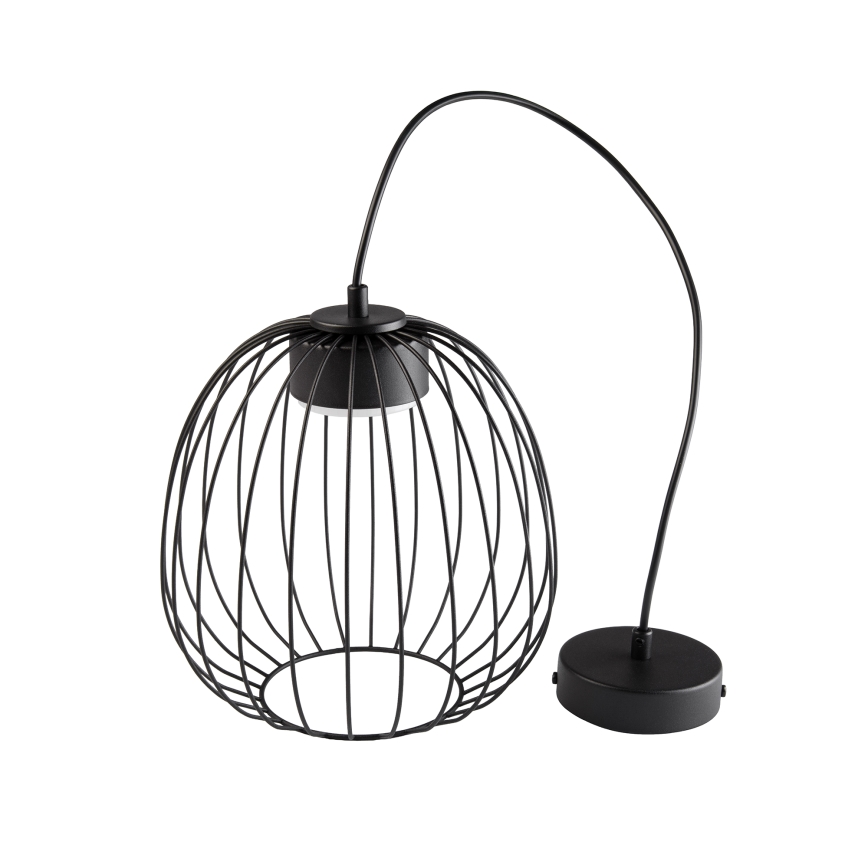 Lustre suspenso por cabo OVELLA 1xGX53/10W/230V Ø 25 cm preto