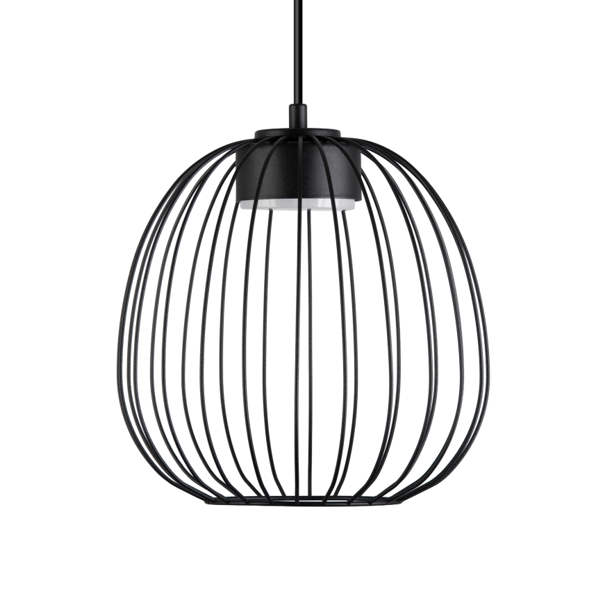 Lustre suspenso por cabo OVELLA 1xGX53/10W/230V Ø 25 cm preto
