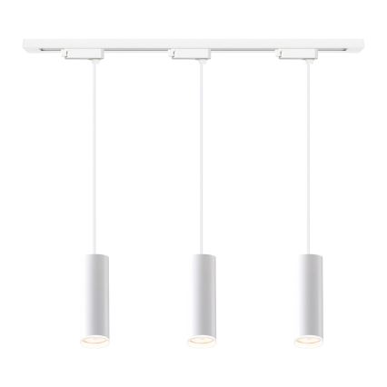Lustre suspenso por cabo para sistema de trilho PIPE 3xGU10/10W/230V, branco
