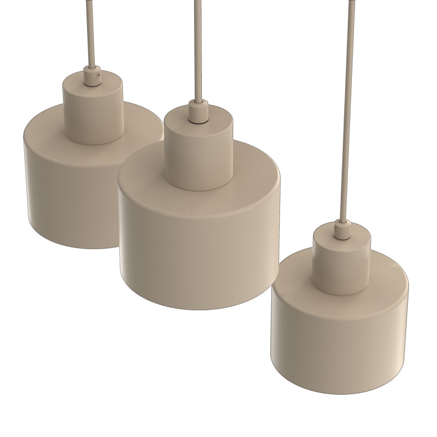 Lustre suspenso por cabo PARKLA 3xE27/15W/230V bege