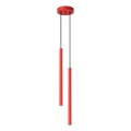 Lustre suspenso por cabo PASTELO 2xG9/8W/230V vermelho