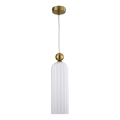 Lustre suspenso por cabo PIEGA 1xE14/40W/230V latão/branco