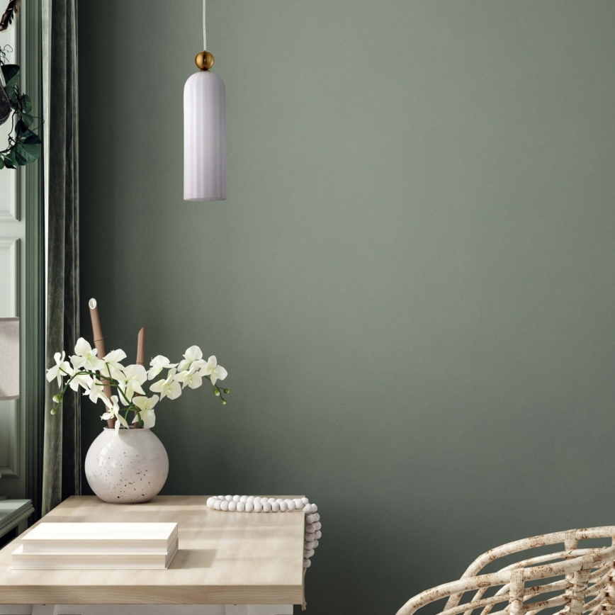 Lustre suspenso por cabo PIEGA 1xE14/40W/230V latão/branco