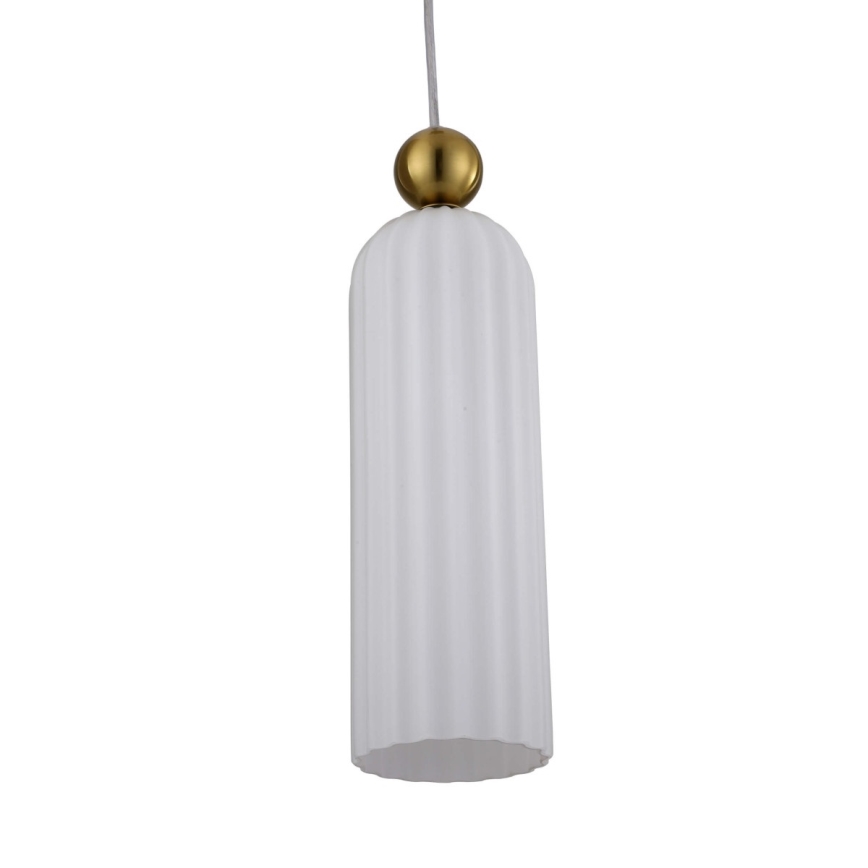 Lustre suspenso por cabo PIEGA 1xE14/40W/230V latão/branco