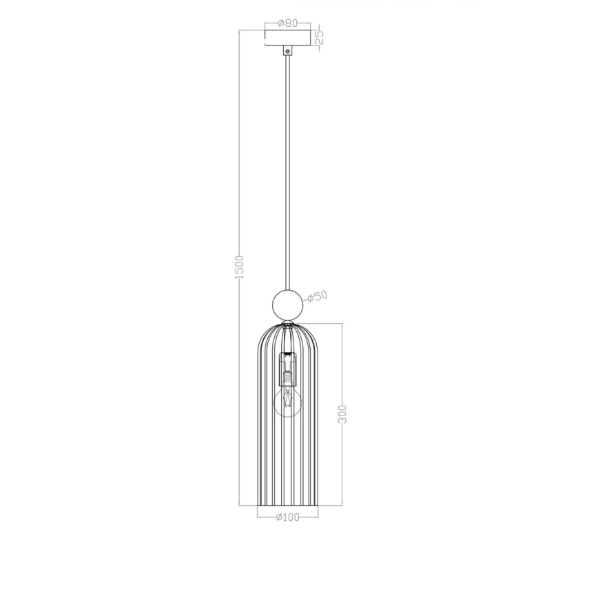Lustre suspenso por cabo PIEGA 1xE14/40W/230V latão/branco