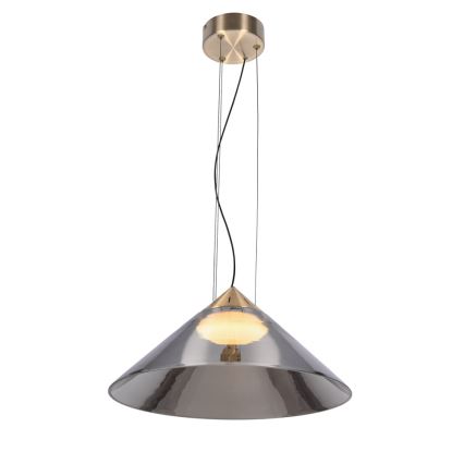 Lustre suspenso por cabo PRESTO 1xGX53/10W/230V, diâmetro 42 cm, dourado/cinzento fumado