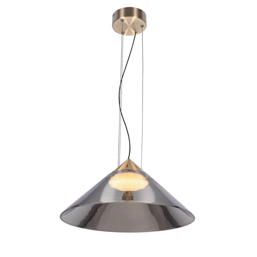 Lustre suspenso por cabo PRESTO 1xGX53/10W/230V, diâmetro 42 cm, dourado/cinzento fumado