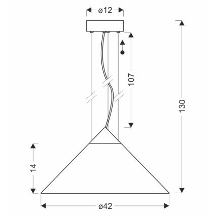 Lustre suspenso por cabo PRESTO 1xGX53/10W/230V, diâmetro 42 cm, dourado/cinzento fumado