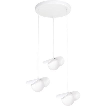 Lustre suspenso por cabo RITUAL 3xG9/8W/230V branco