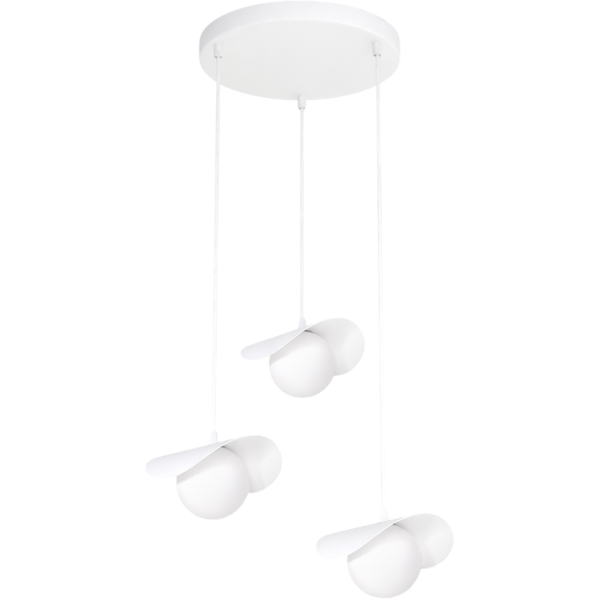 Lustre suspenso por cabo RITUAL 3xG9/8W/230V branco