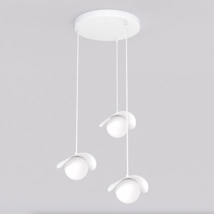 Lustre suspenso por cabo RITUAL 3xG9/8W/230V branco
