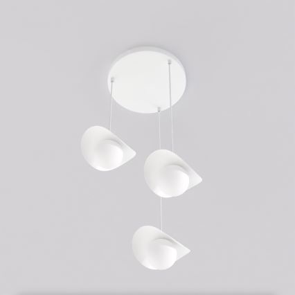Lustre suspenso por cabo RITUAL 3xG9/8W/230V branco