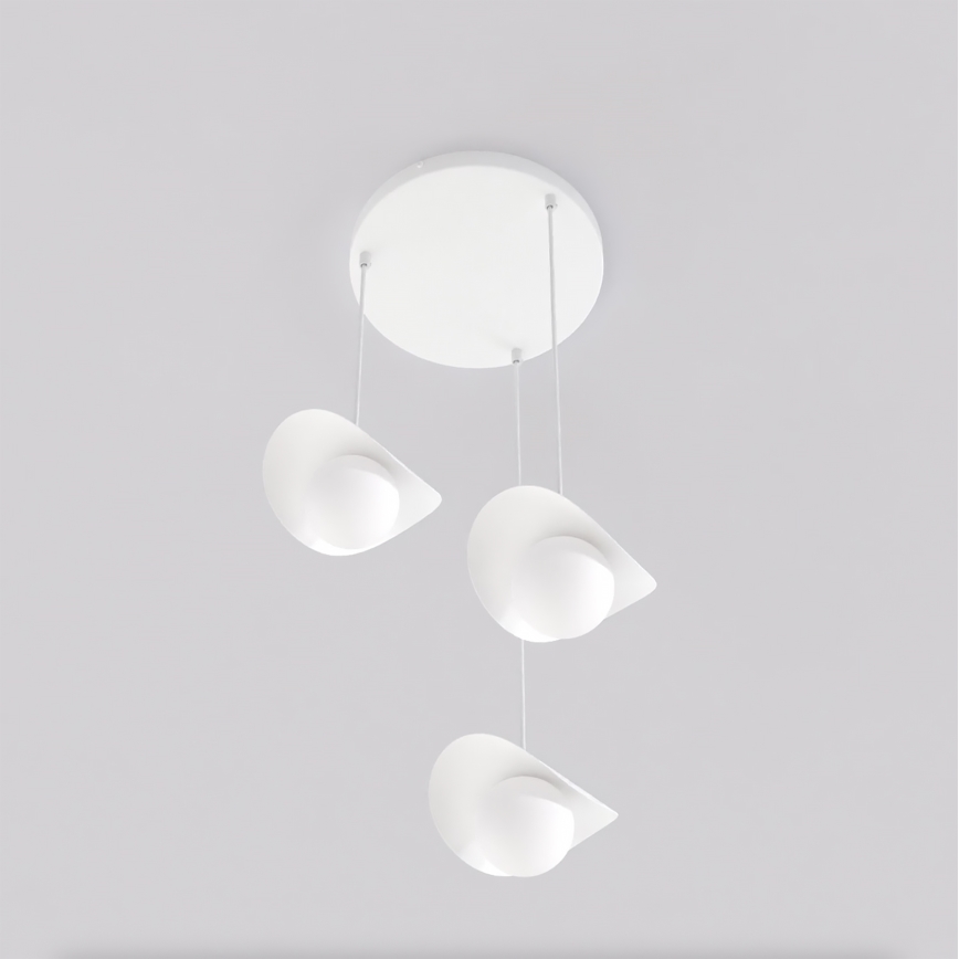 Lustre suspenso por cabo RITUAL 3xG9/8W/230V branco