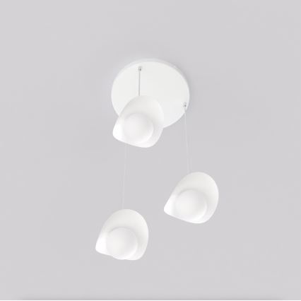 Lustre suspenso por cabo RITUAL 3xG9/8W/230V branco