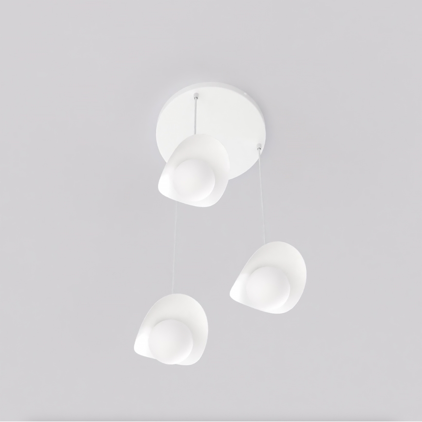 Lustre suspenso por cabo RITUAL 3xG9/8W/230V branco