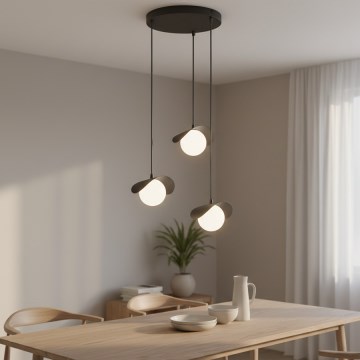 Lustre suspenso por cabo RITUAL 3xG9/8W/230V preto