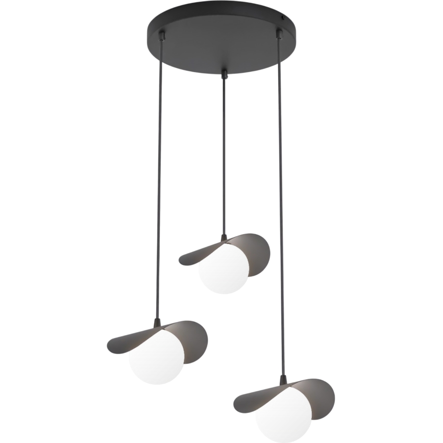 Lustre suspenso por cabo RITUAL 3xG9/8W/230V preto