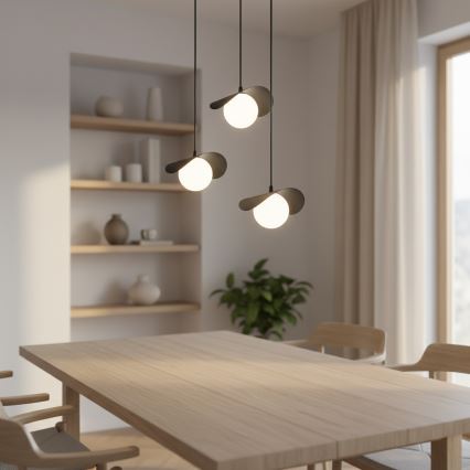 Lustre suspenso por cabo RITUAL 3xG9/8W/230V preto