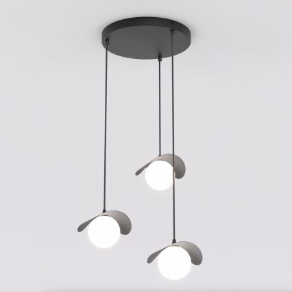 Lustre suspenso por cabo RITUAL 3xG9/8W/230V preto
