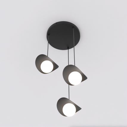 Lustre suspenso por cabo RITUAL 3xG9/8W/230V preto