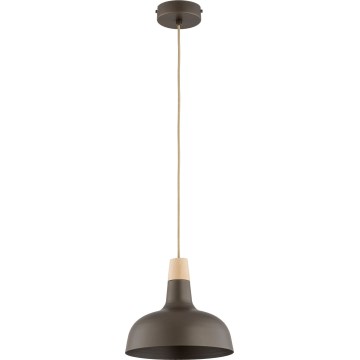 Lustre suspenso por cabo RODOS 1xE27/15W/230V castanho