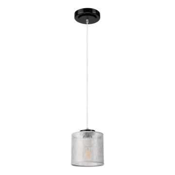 Lustre suspenso por cabo ROSA 1xE27/60W/230V preto/cinza
