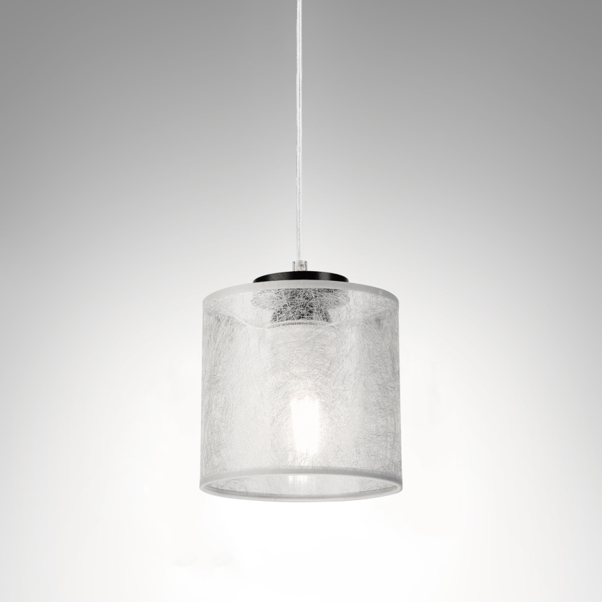 Lustre suspenso por cabo ROSA 1xE27/60W/230V preto/cinza