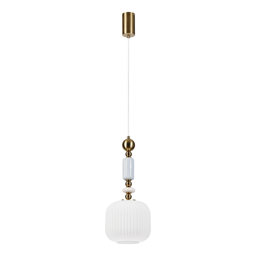Lustre suspenso por cabo ROYAL 1xE27/15W/230V dourado/branco