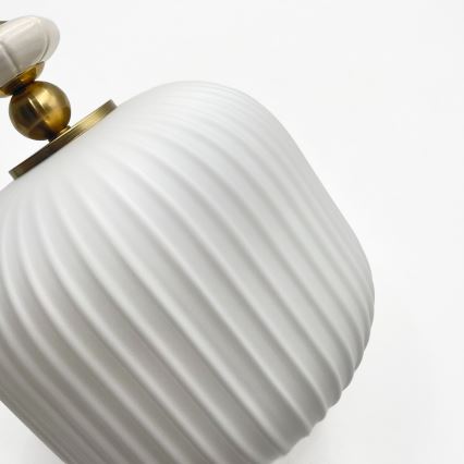 Lustre suspenso por cabo ROYAL 1xE27/15W/230V dourado/branco