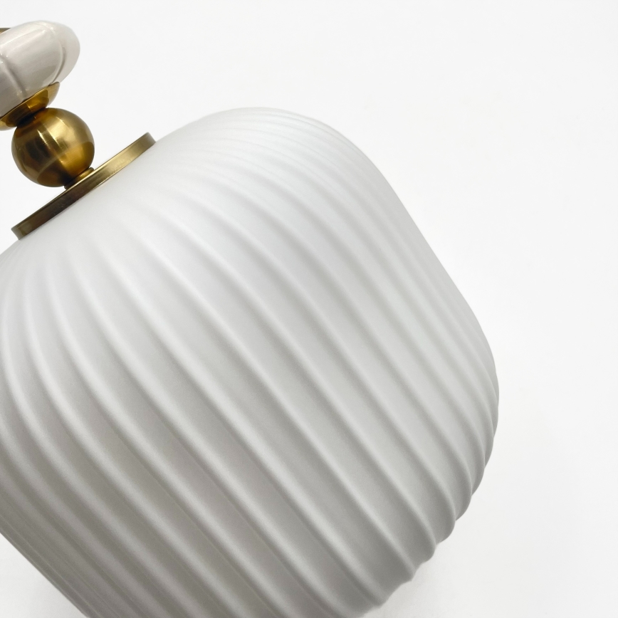 Lustre suspenso por cabo ROYAL 1xE27/15W/230V dourado/branco