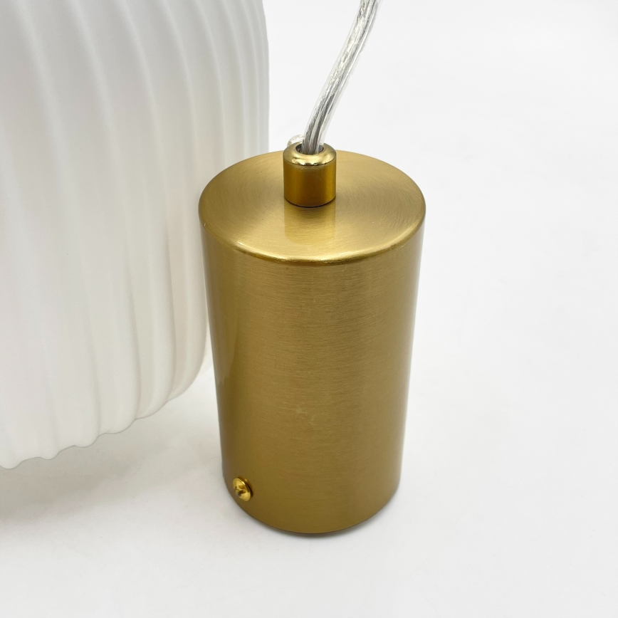 Lustre suspenso por cabo ROYAL 1xE27/15W/230V dourado/branco