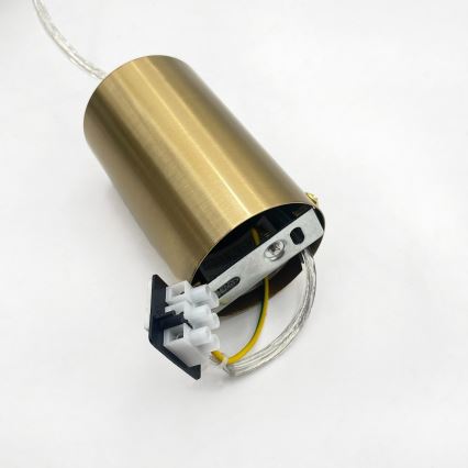 Lustre suspenso por cabo ROYAL 1xE27/15W/230V dourado/branco