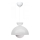 Lustre suspenso por cabo SALVA 1xE27/15W/230V branco