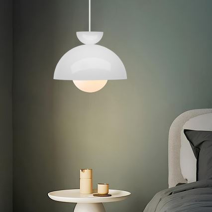 Lustre suspenso por cabo SALVA 1xE27/15W/230V branco