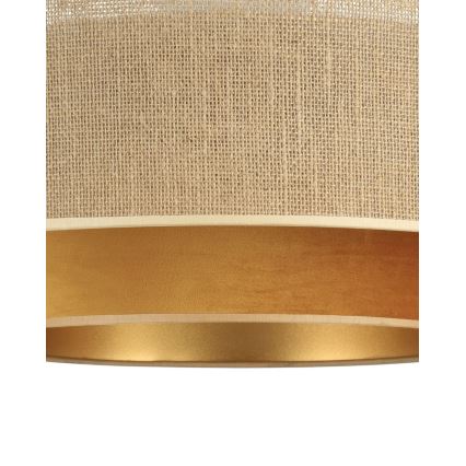 Lustre suspenso por cabo SARTA 1xE27/60W/230V, diâmetro 45 cm, cobre/juta