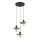 Lustre suspenso por cabo SAVANA 3xE27/15W/230V preto/dourado