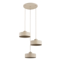 Lustre suspenso por cabo SELIA 3xE27/15W/230V bege